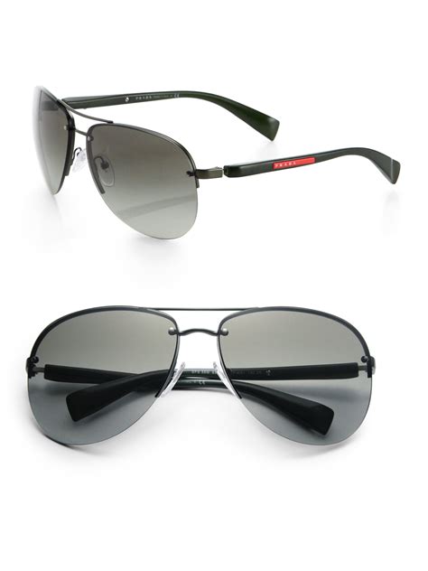 prada aviator sunglasses for men|prada sunglasses men rimless.